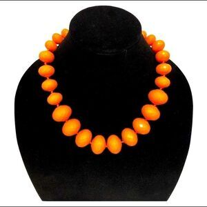 New York & Company Orange Plastic Fashion Jewelry Chocker New with Tags